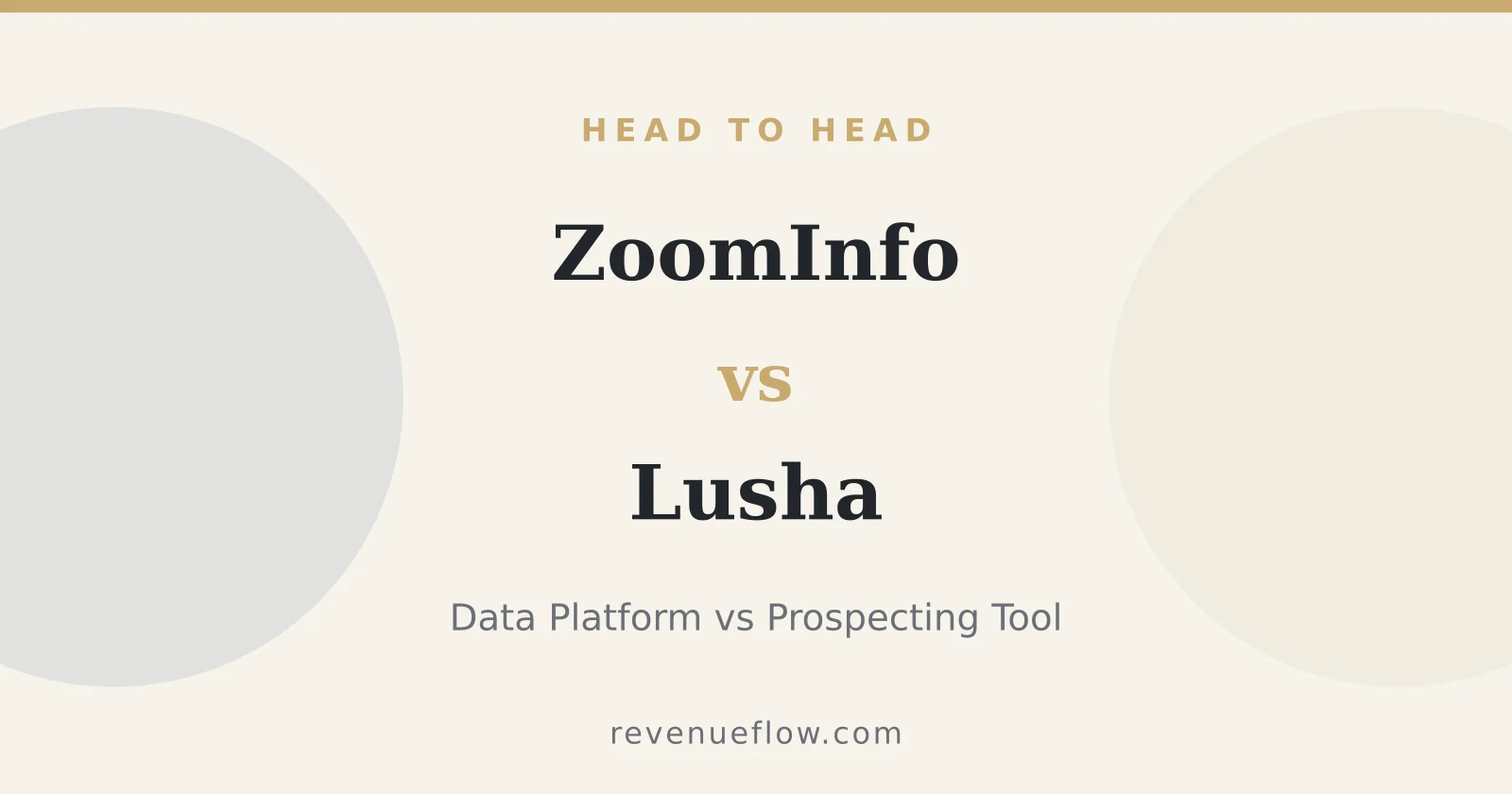 Branded cover: ZoomInfo vs Lusha: Enterprise Data Platform vs Lightweight Prospecting Tool