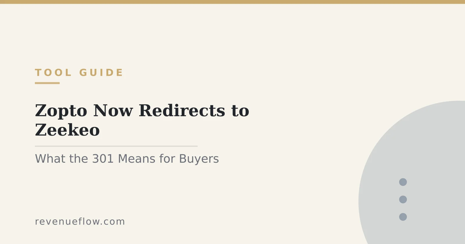 Branded cover: Zopto Now Redirects to Zeekeo: What the 301 Means for Buyers