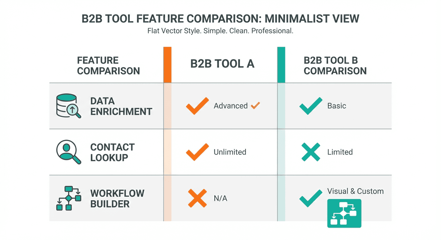 Clay vs Lusha B2B data tool comparison - features