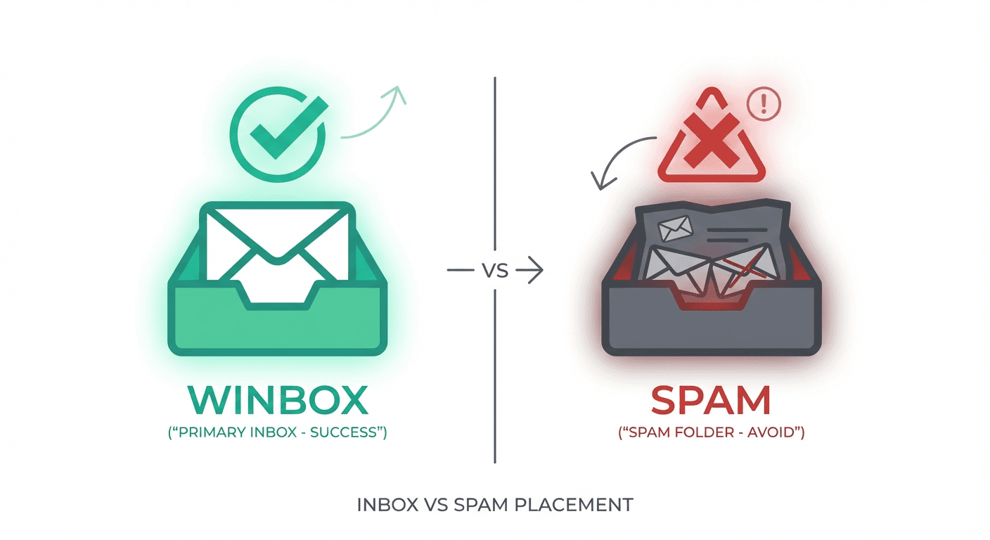Inbox versus spam placement
