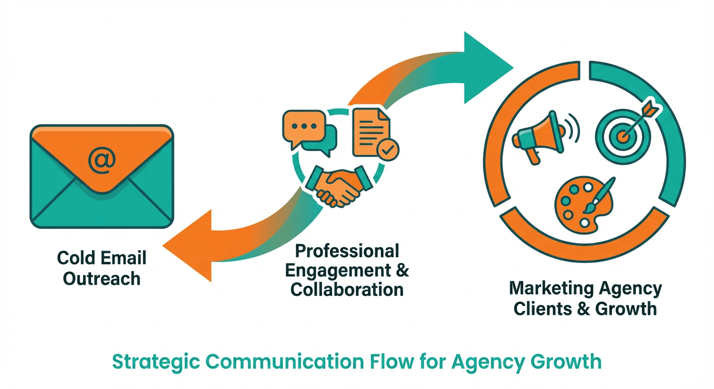 Cold email outreach flow for Marketing Agencies