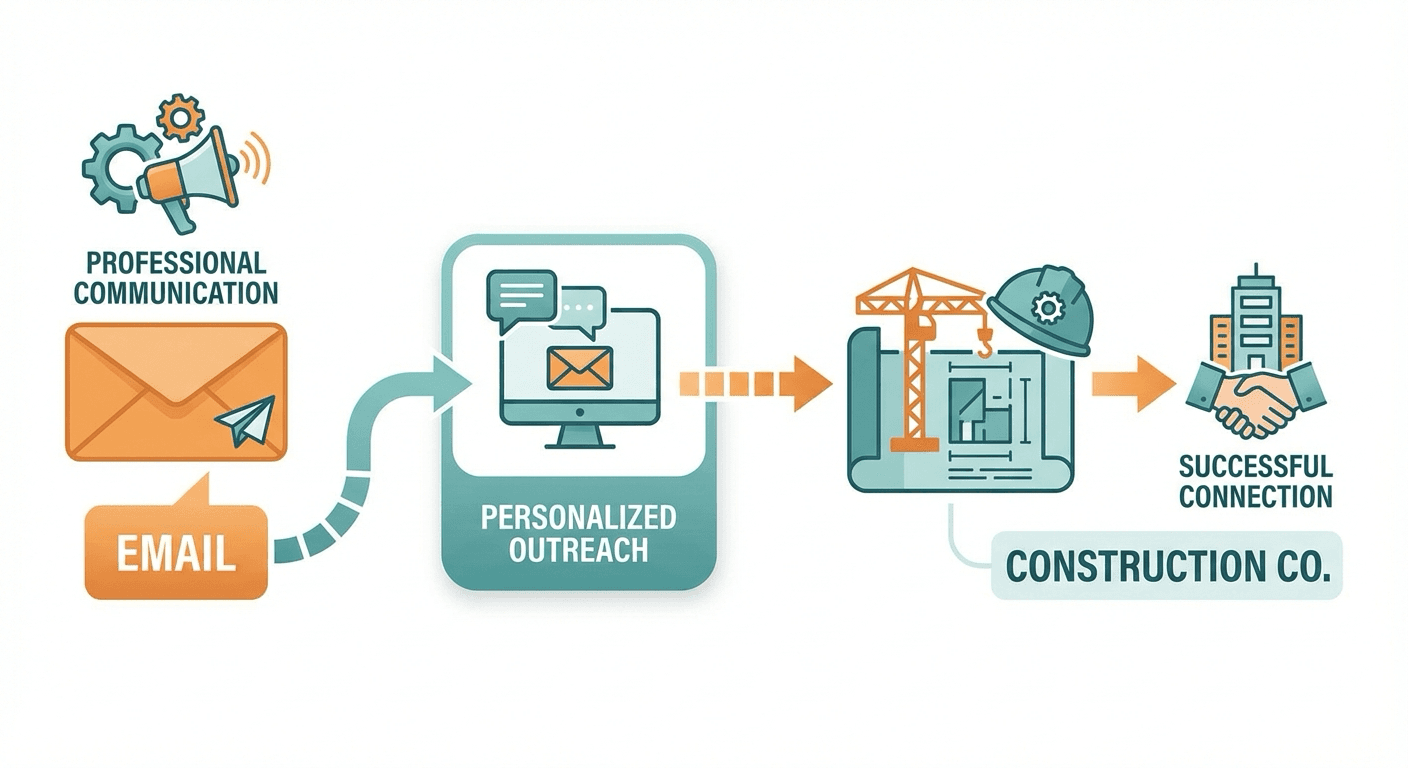 Cold email outreach flow for Construction