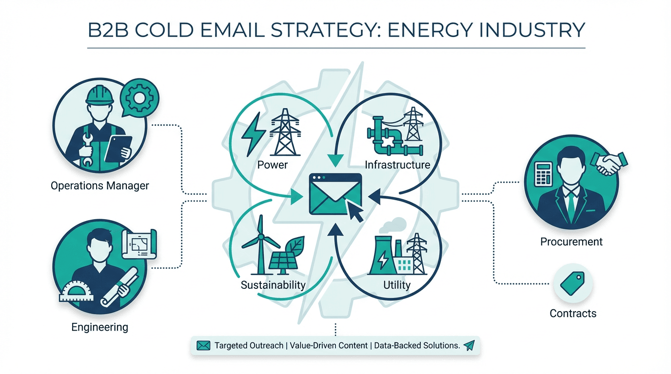 Cold email outreach strategy for Energy & Utilities professionals