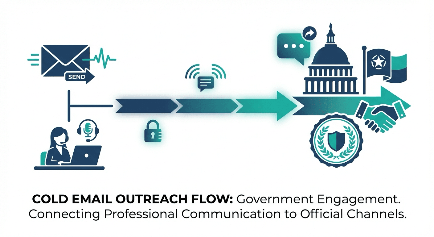Cold email outreach flow for Government