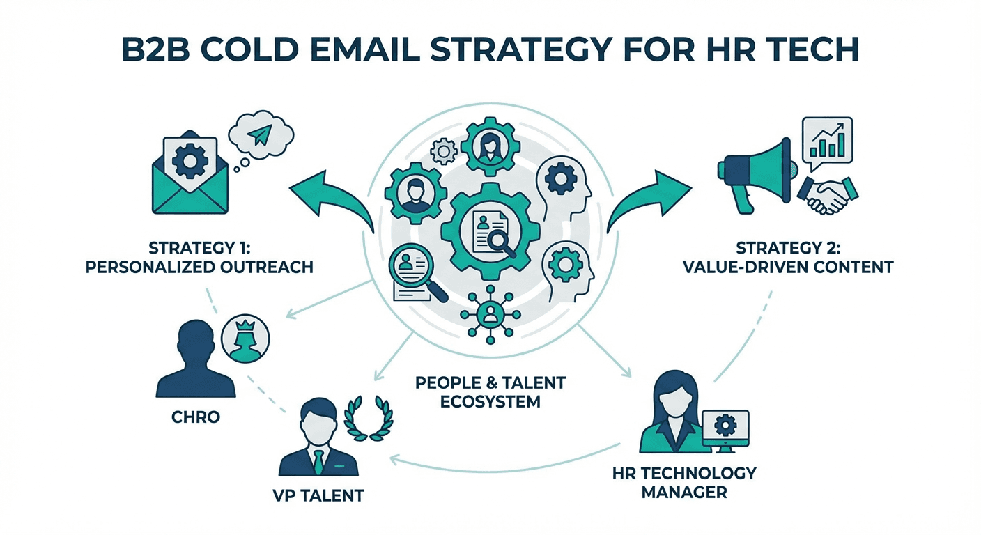 Cold email outreach strategy for HR Tech professionals