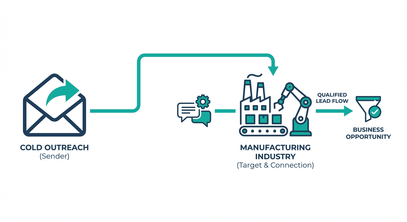Cold email outreach flow for Manufacturing