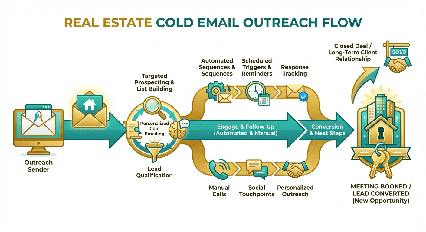 Cold email outreach flow for Real Estate