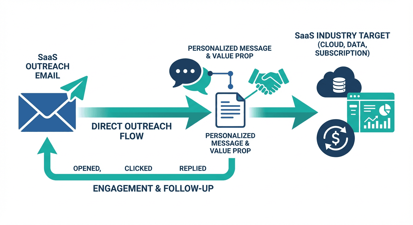 Cold email outreach flow for SaaS