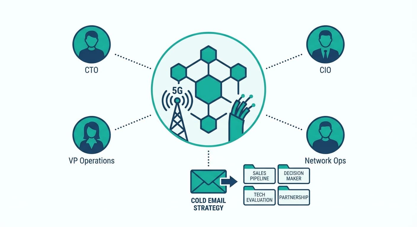 Cold email outreach strategy for Telecom professionals