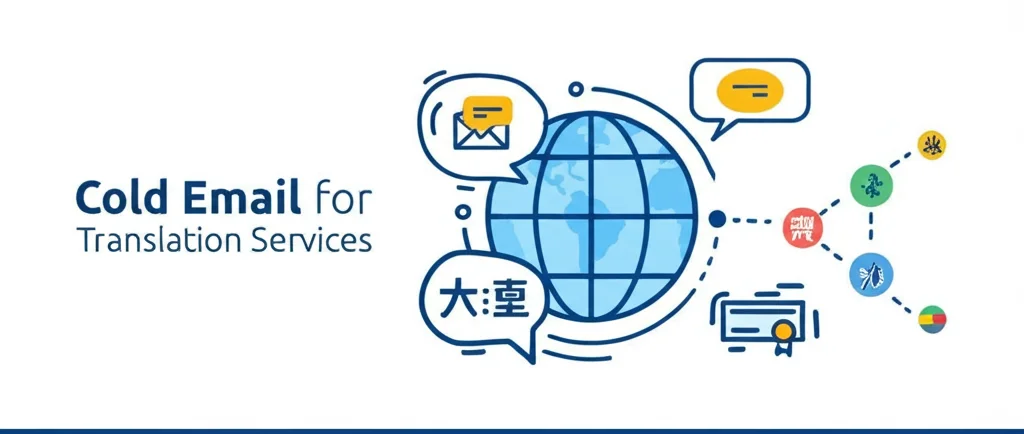 Cold email guide for translation services with globe and language connectivity