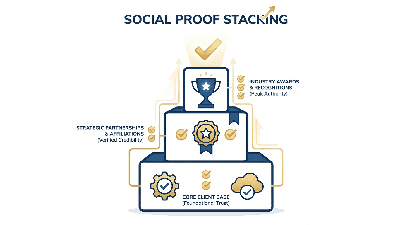Social proof stacking
