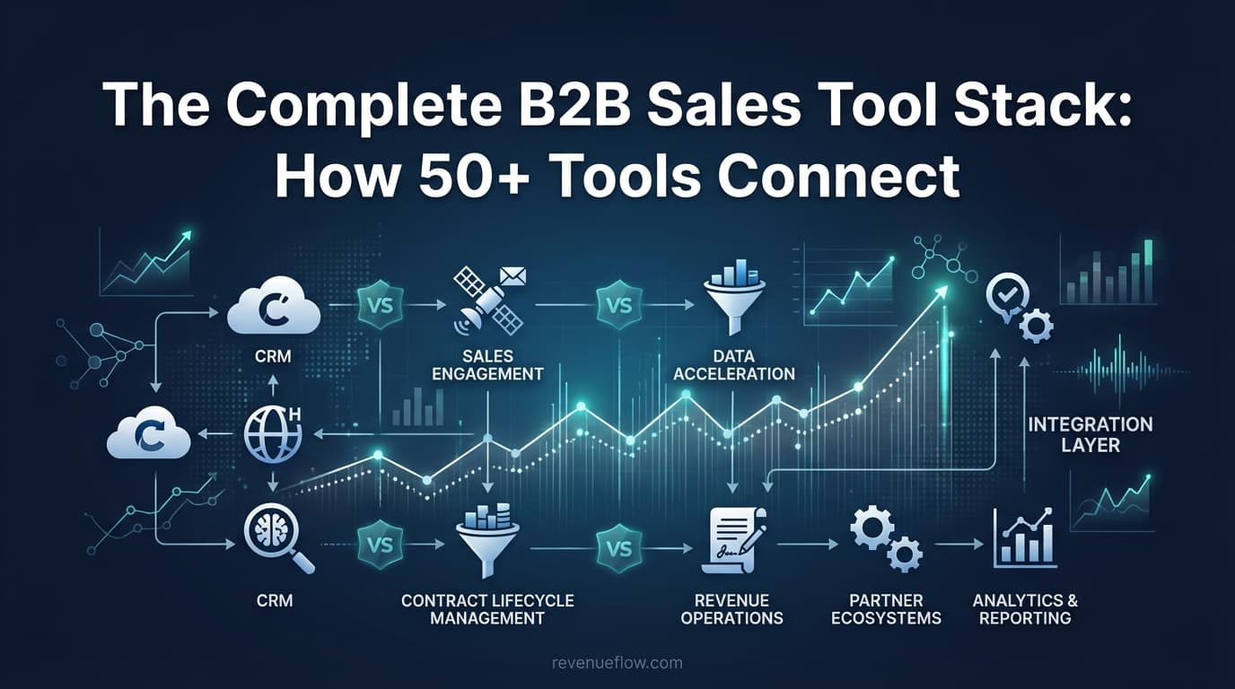 Hero image for The Complete B2B Sales Tool Stack: How 50+ Tools Connect
