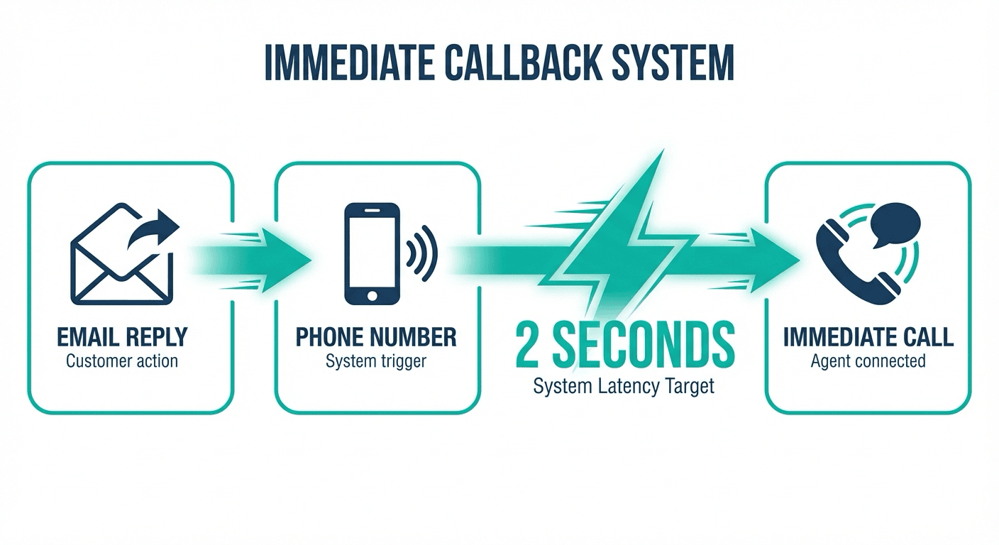 Immediate callback system