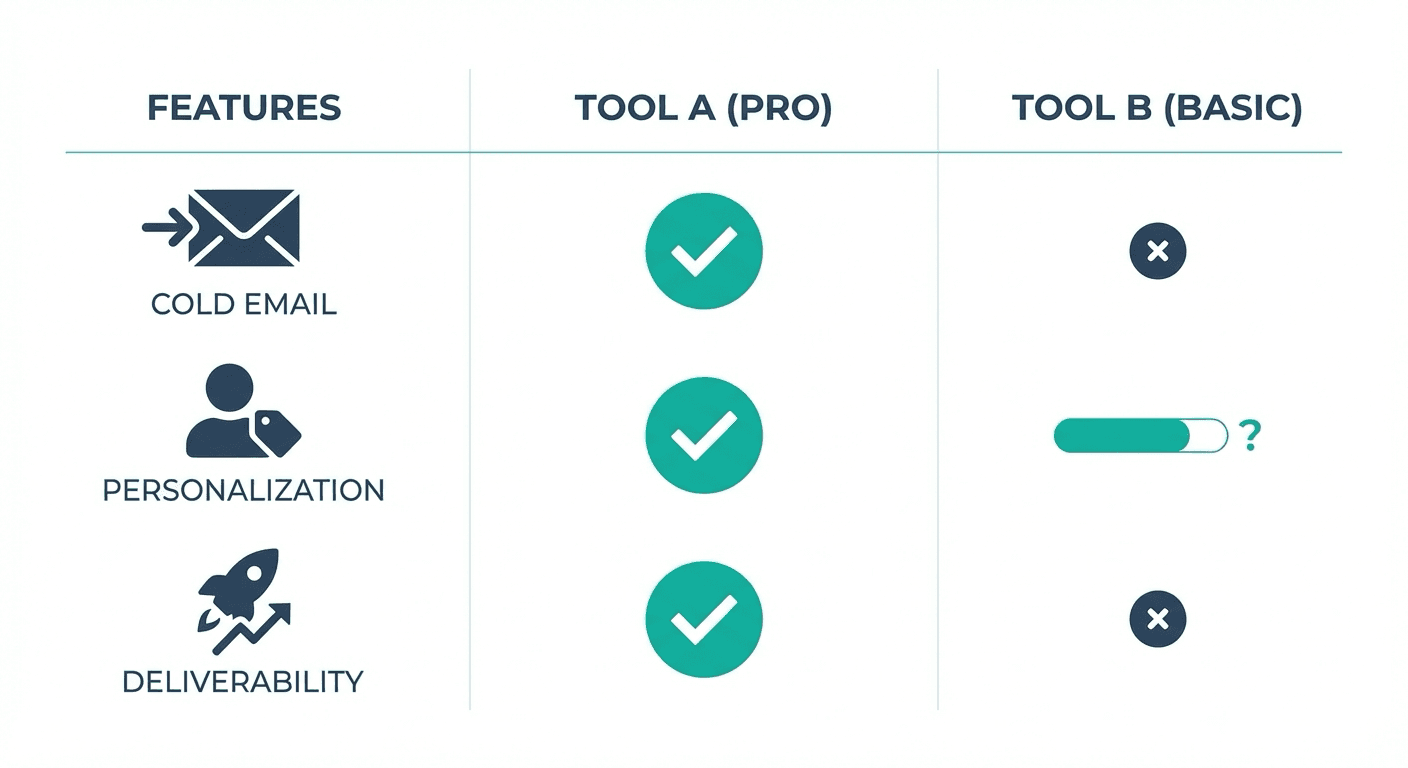 Lemlist vs Smartlead cold email tool comparison - features