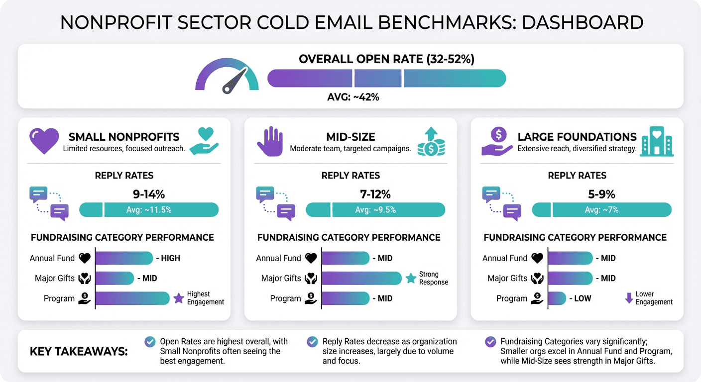 Nonprofit cold email performance benchmarks