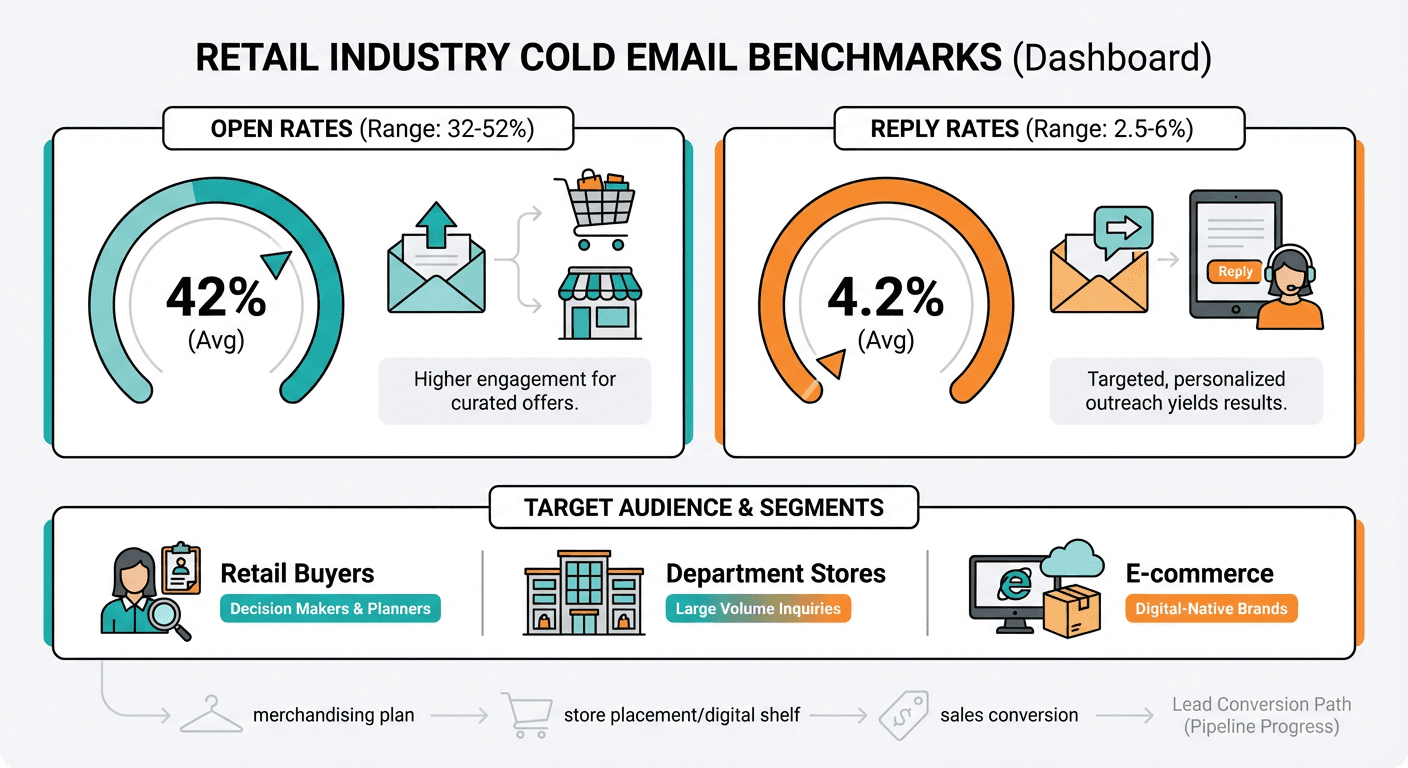 Retail cold email performance benchmarks