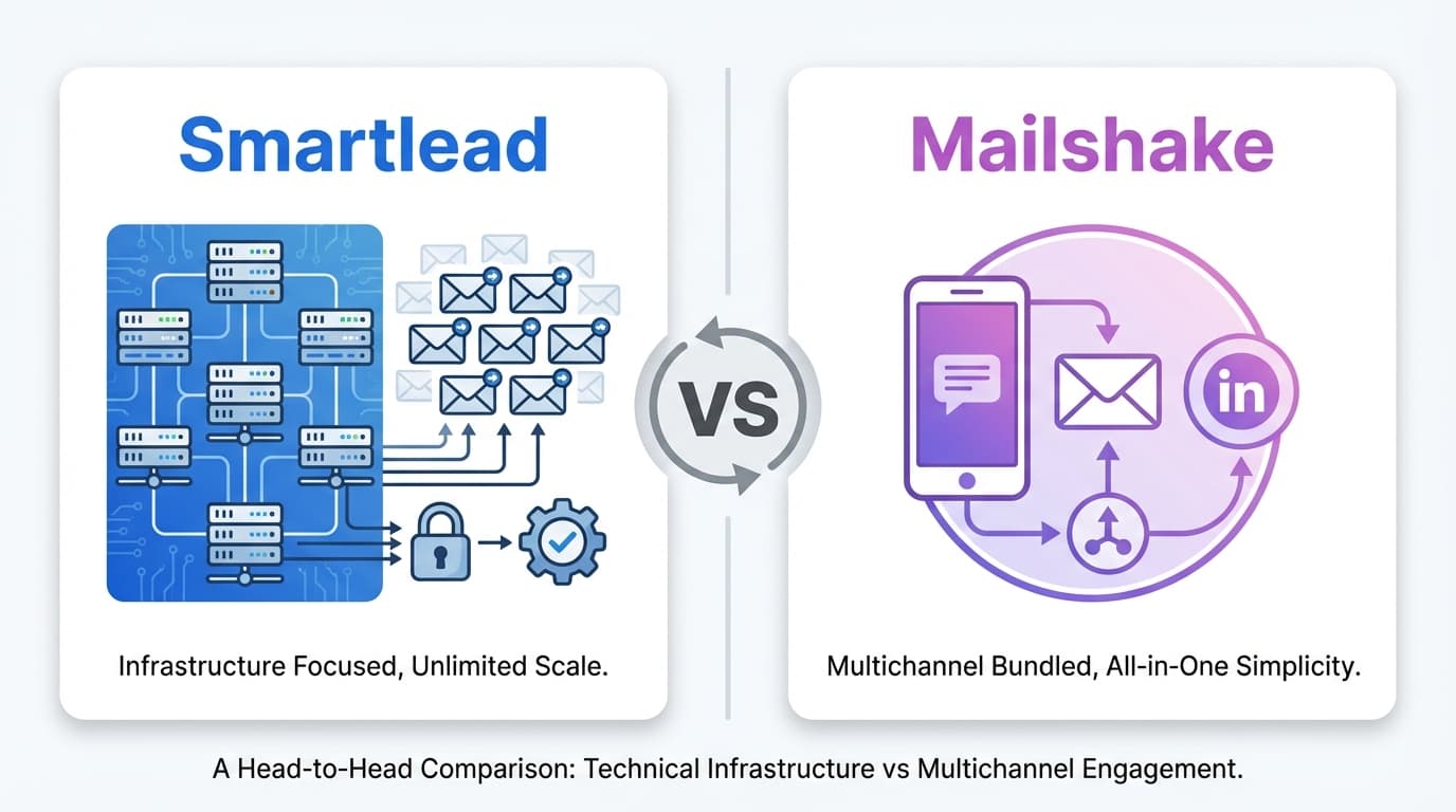 Smartlead vs Mailshake cold email comparison