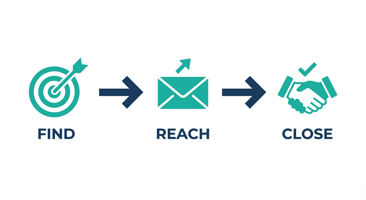 Simple GTM formula: Find, Reach, Close