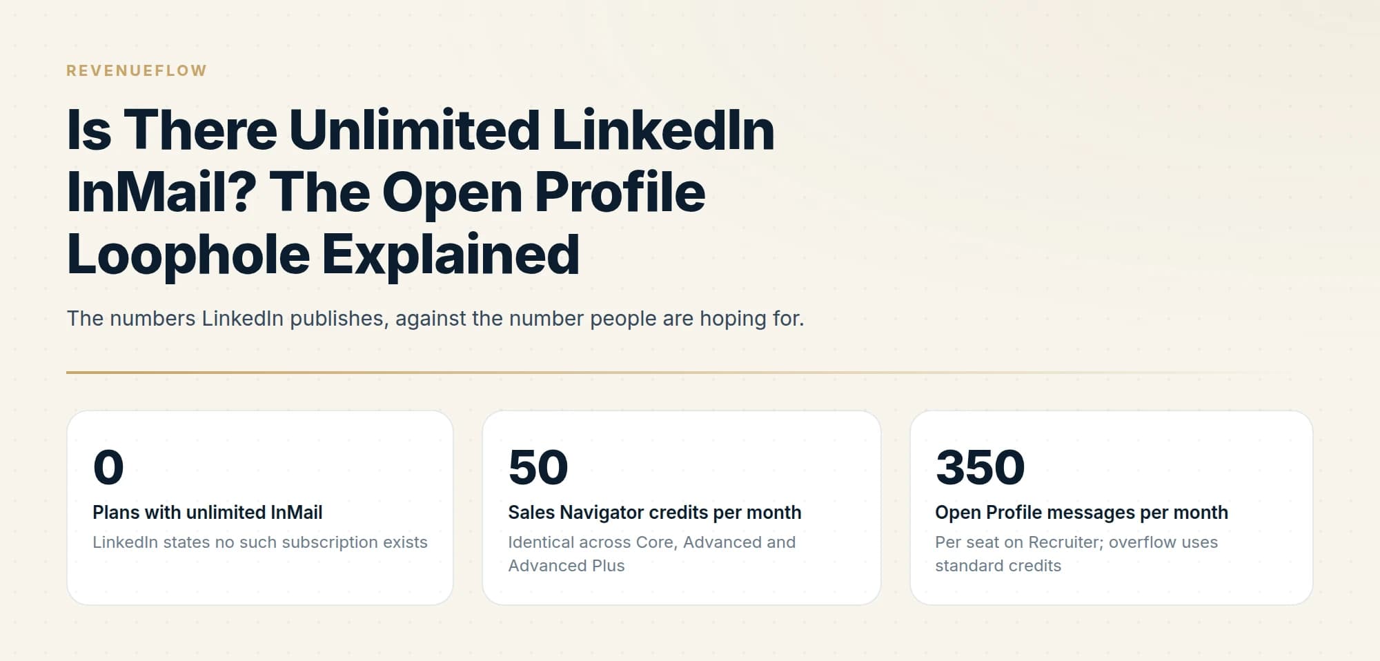 The numbers LinkedIn publishes, against the number people are hoping for.
