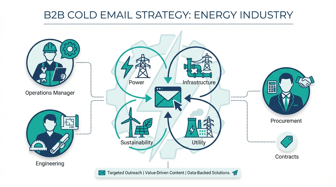 Cold email outreach strategy for Energy & Utilities professionals