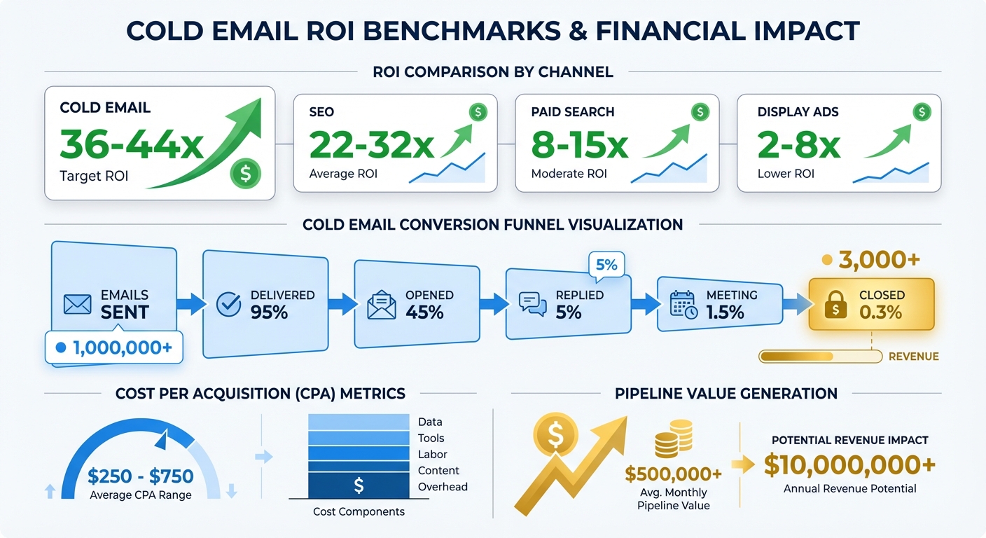 Cold email ROI performance benchmarks