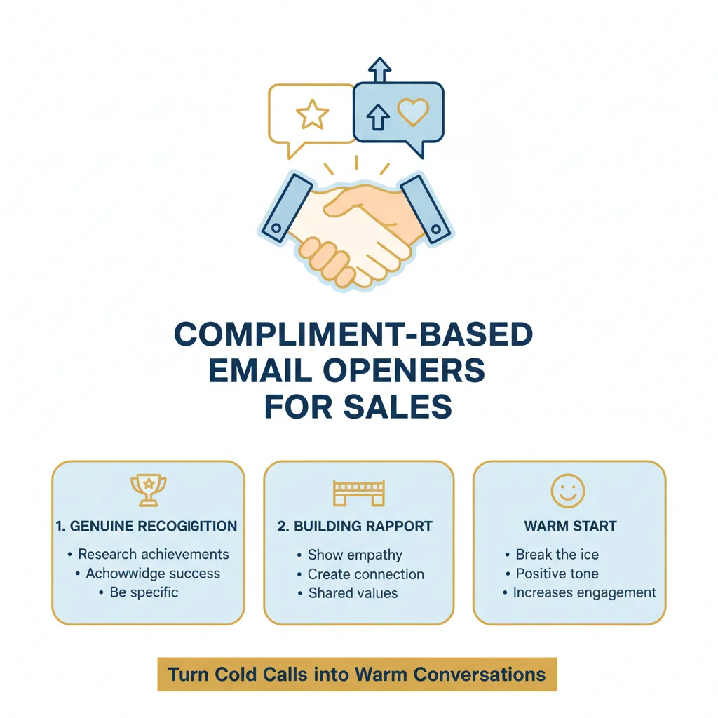 Compliment opener email templates for sales outreach