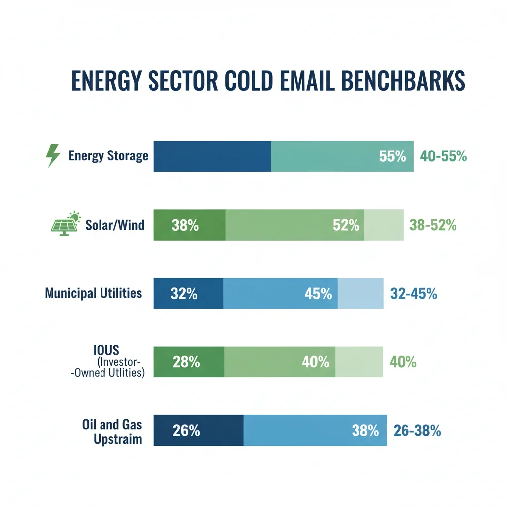 Energy cold email performance benchmarks by segment