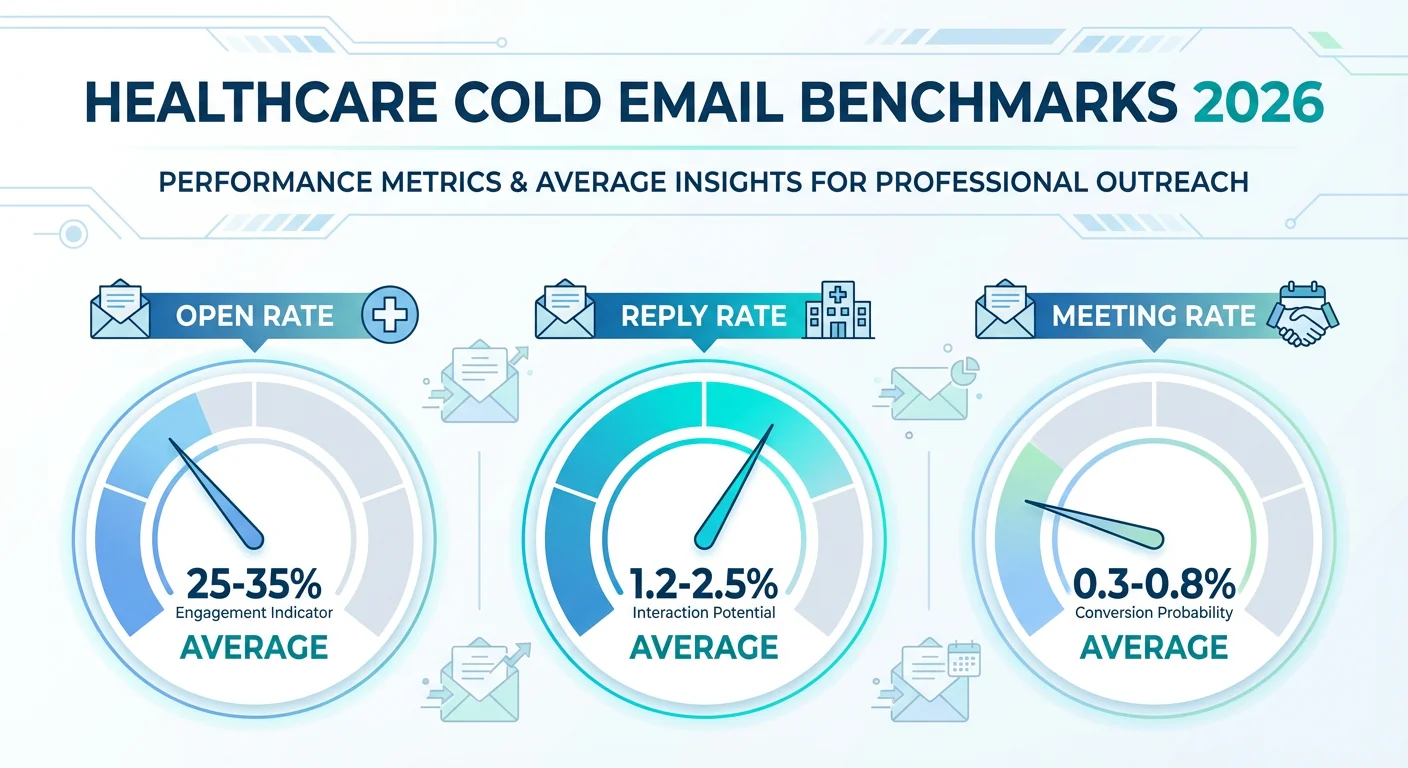 Healthcare cold email performance benchmarks