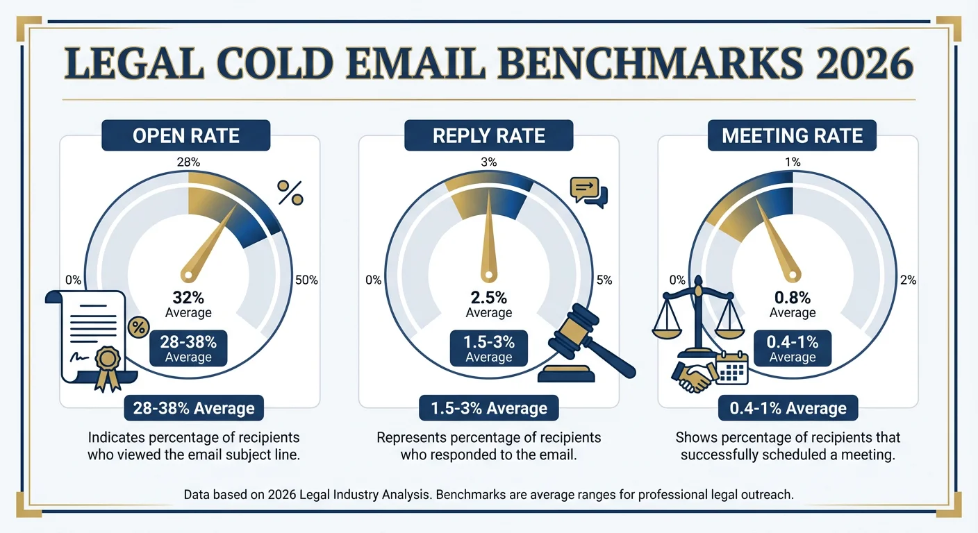 Legal cold email performance benchmarks