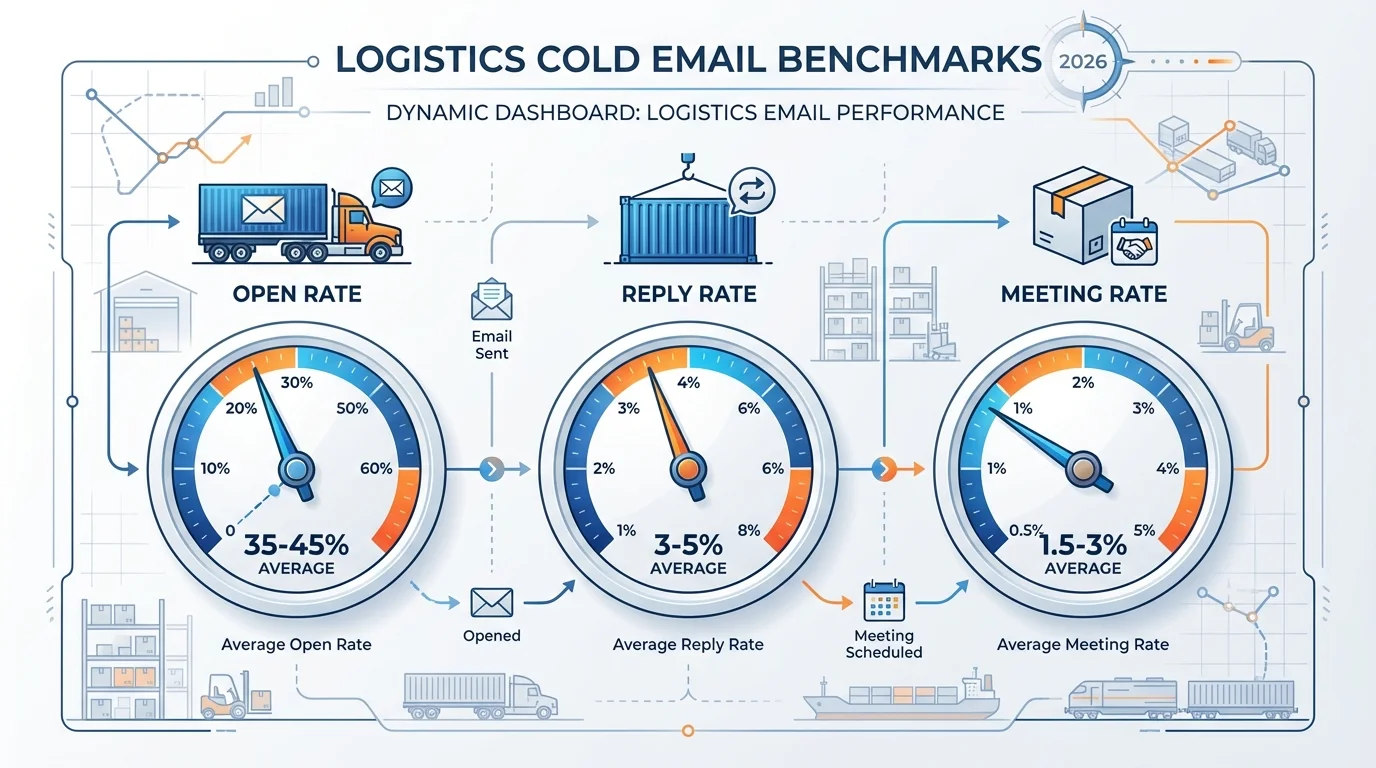 Logistics cold email performance benchmarks