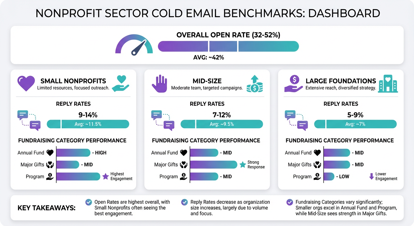 Nonprofit cold email performance benchmarks