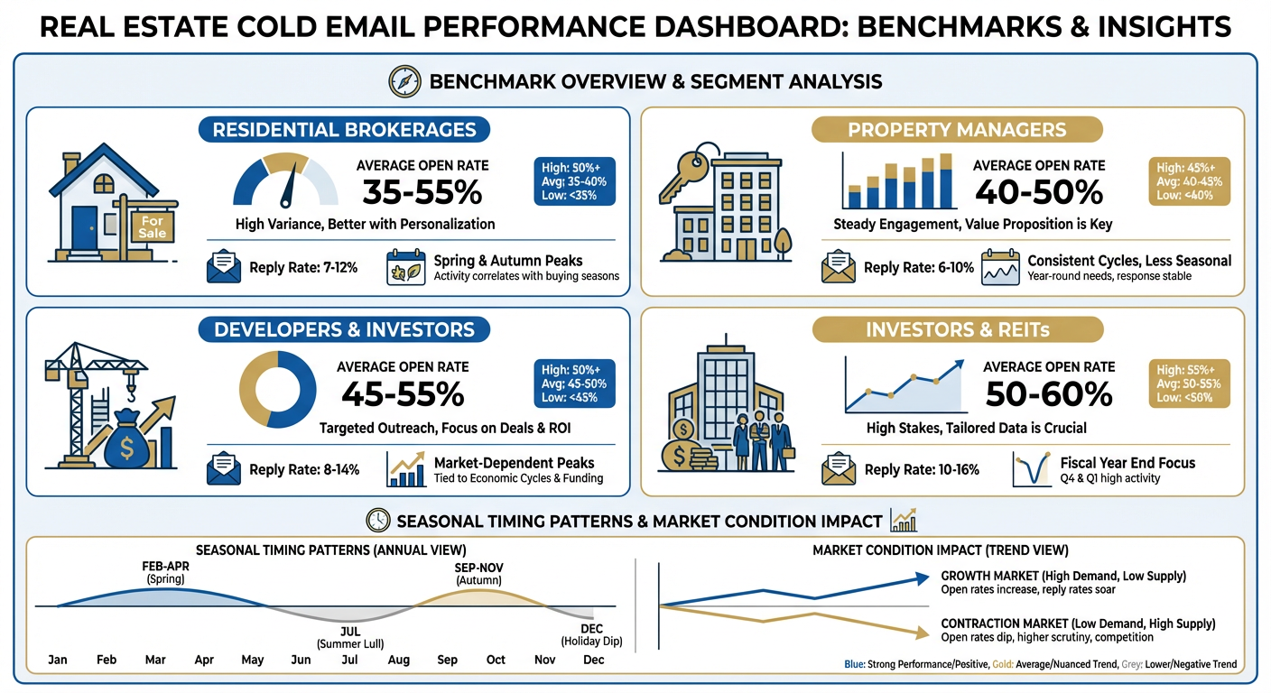 Real estate cold email performance benchmarks