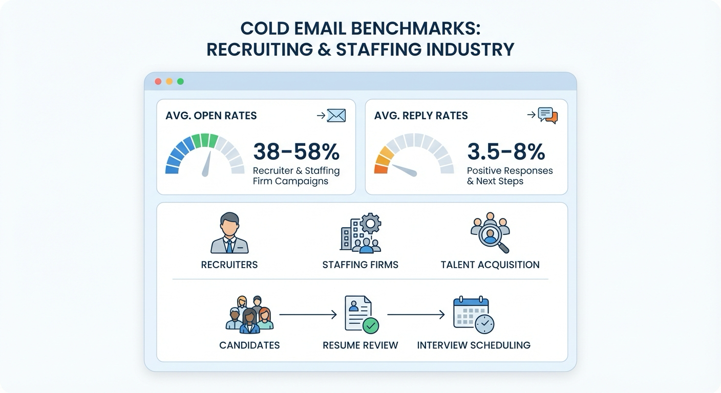 Recruiting cold email performance benchmarks
