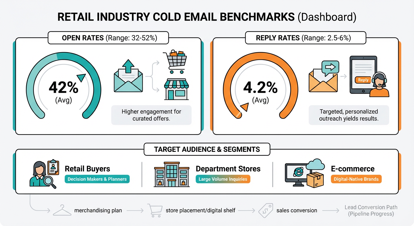 Retail cold email performance benchmarks