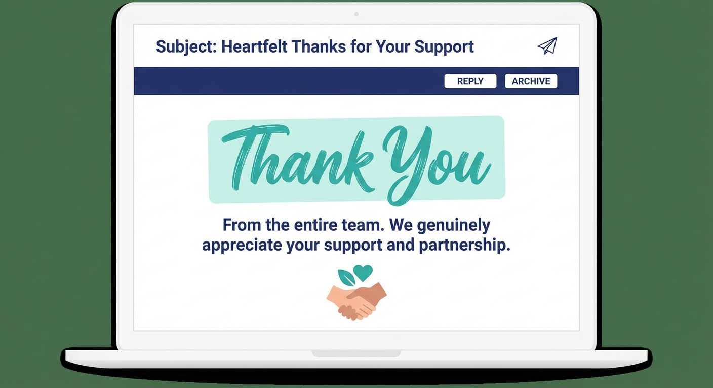 Thank you email templates for business